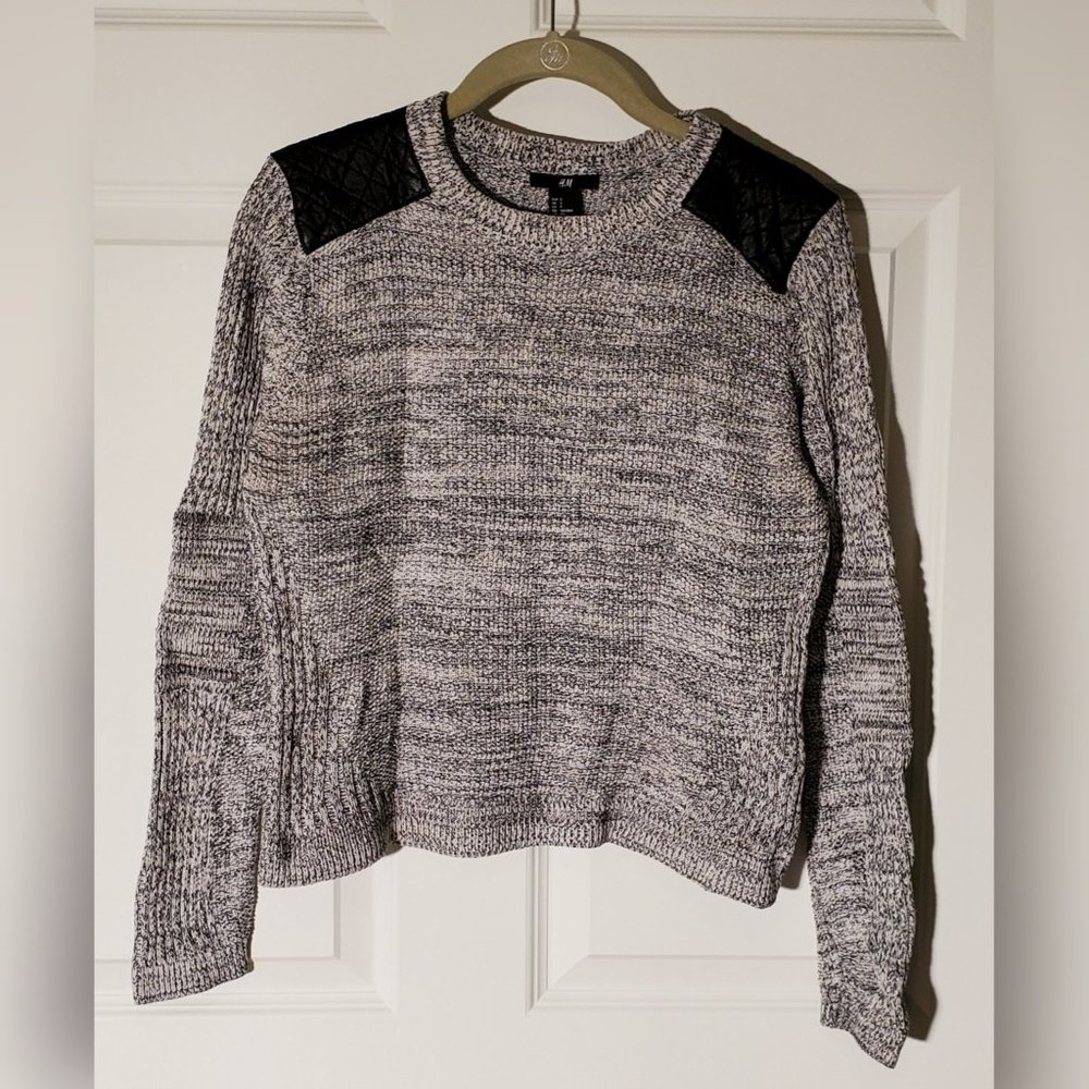 Marled gray sweater